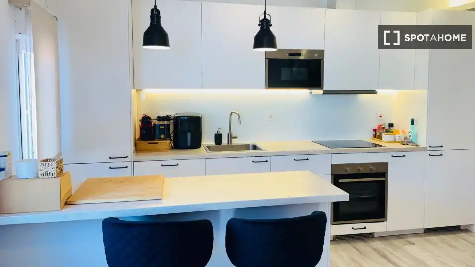 Kitchen of Flat for rent in Madrid  with Air Conditioner, Heating and Furnished