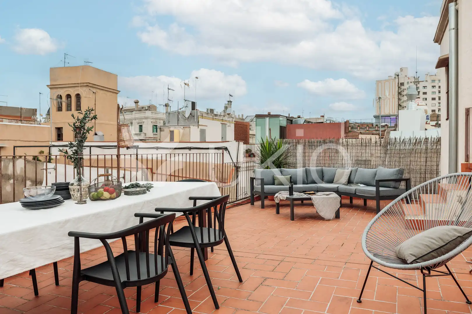 Terraza de Apartamento de alquiler en Barcelona con Aire acondicionado, Calefacción y Terraza