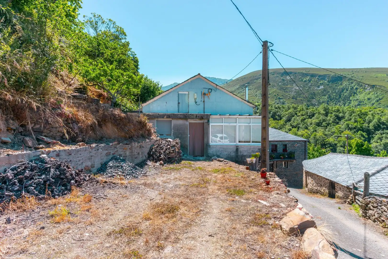 Vista exterior de Casa o xalet en venda en Ibias amb Calefacció, Terrassa i Moblat
