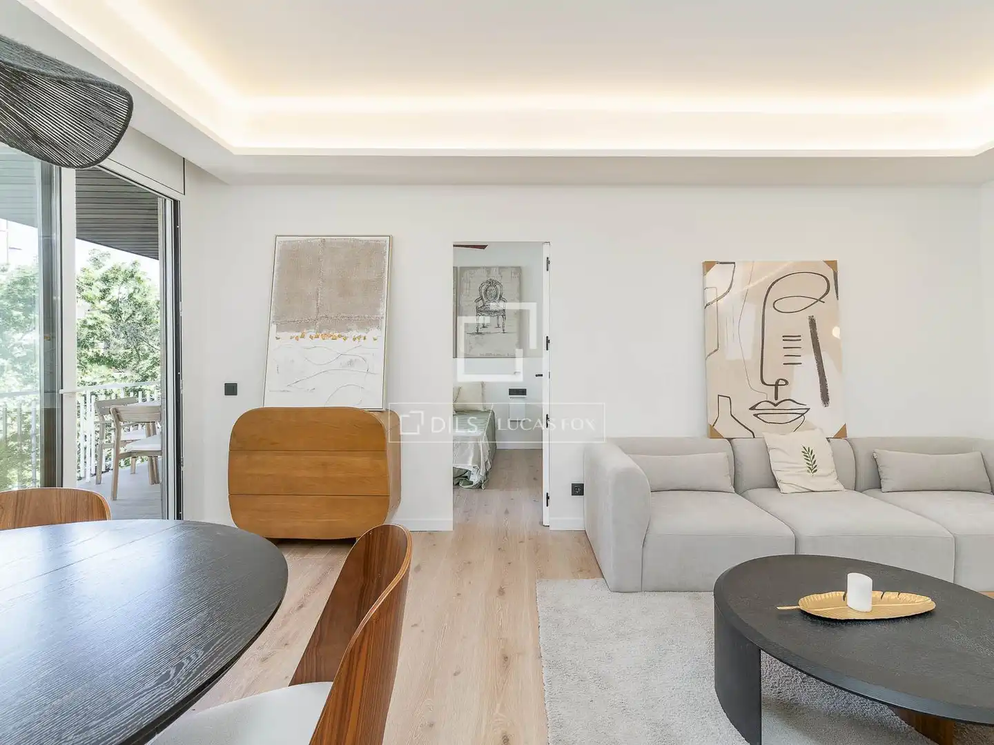 Sala de estar de Piso en venta en Barcelona con Aire acondicionado, Calefacción y Parquet