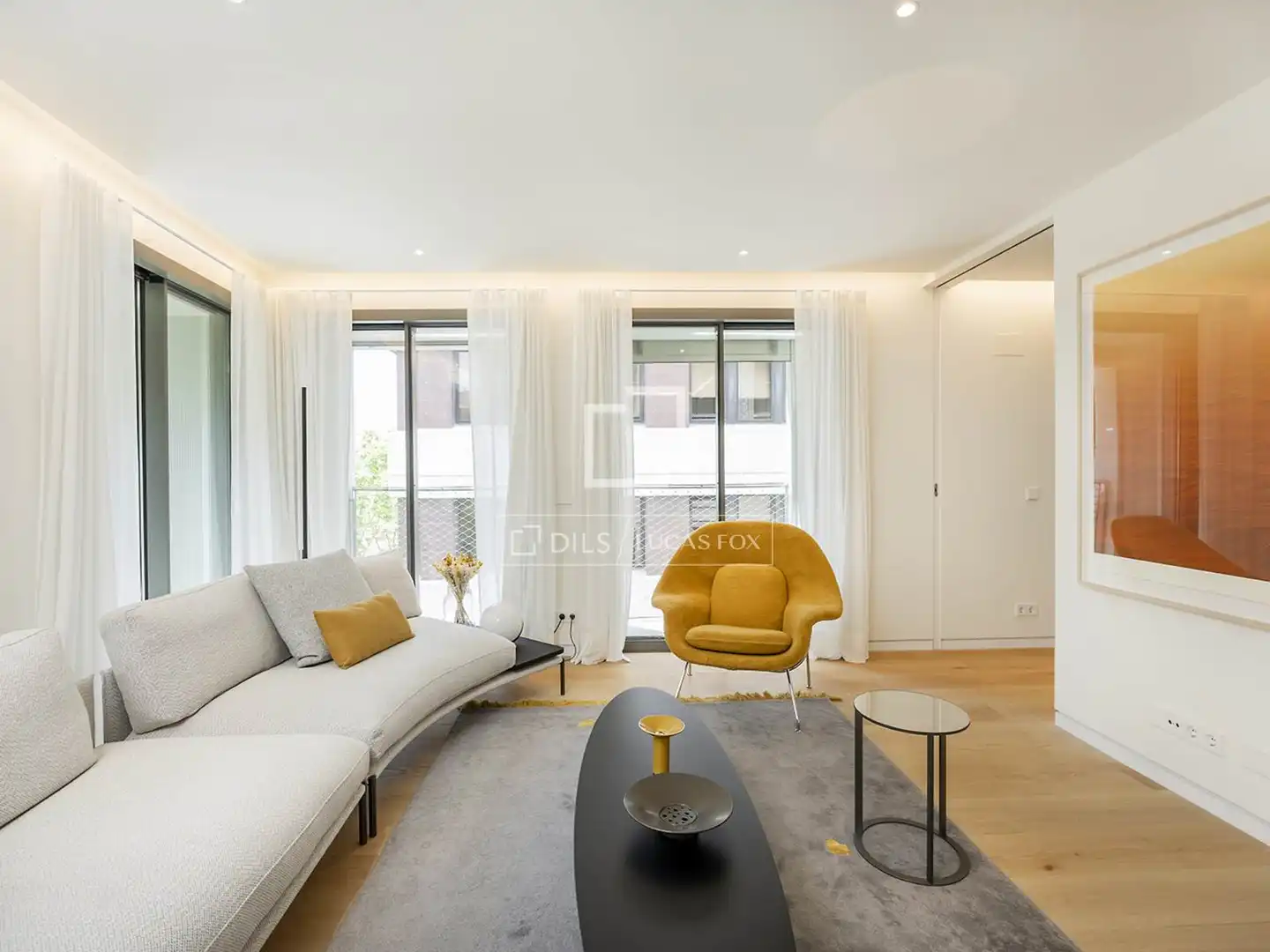 Living room of Flat for sale in Barcelona  with Air Conditioner, Terrace and Swimming Pool