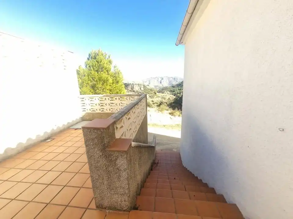 Exterior view of Flat for rent in Confrides  with Terrace, Furnished and Oven