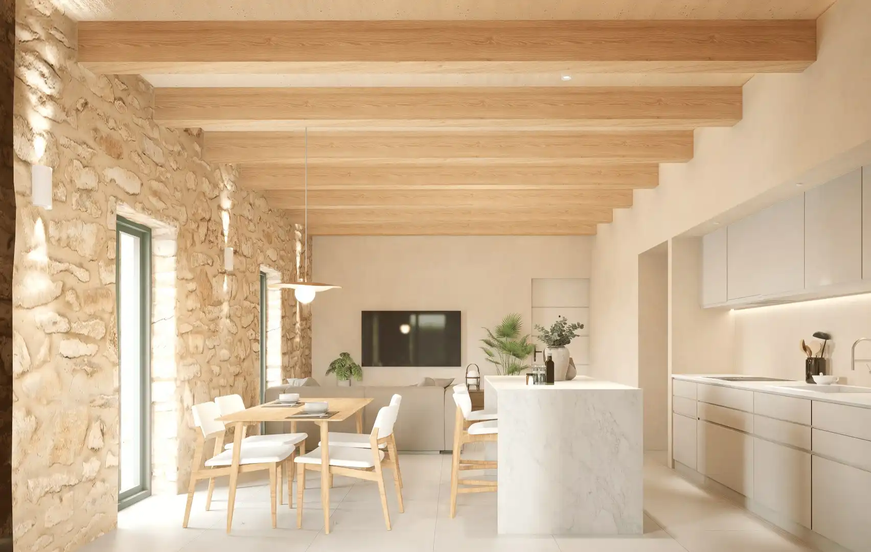 Esszimmer von Wohnung zum Verkauf in Banyoles mit Klimaanlage, Heizung und Terrasse