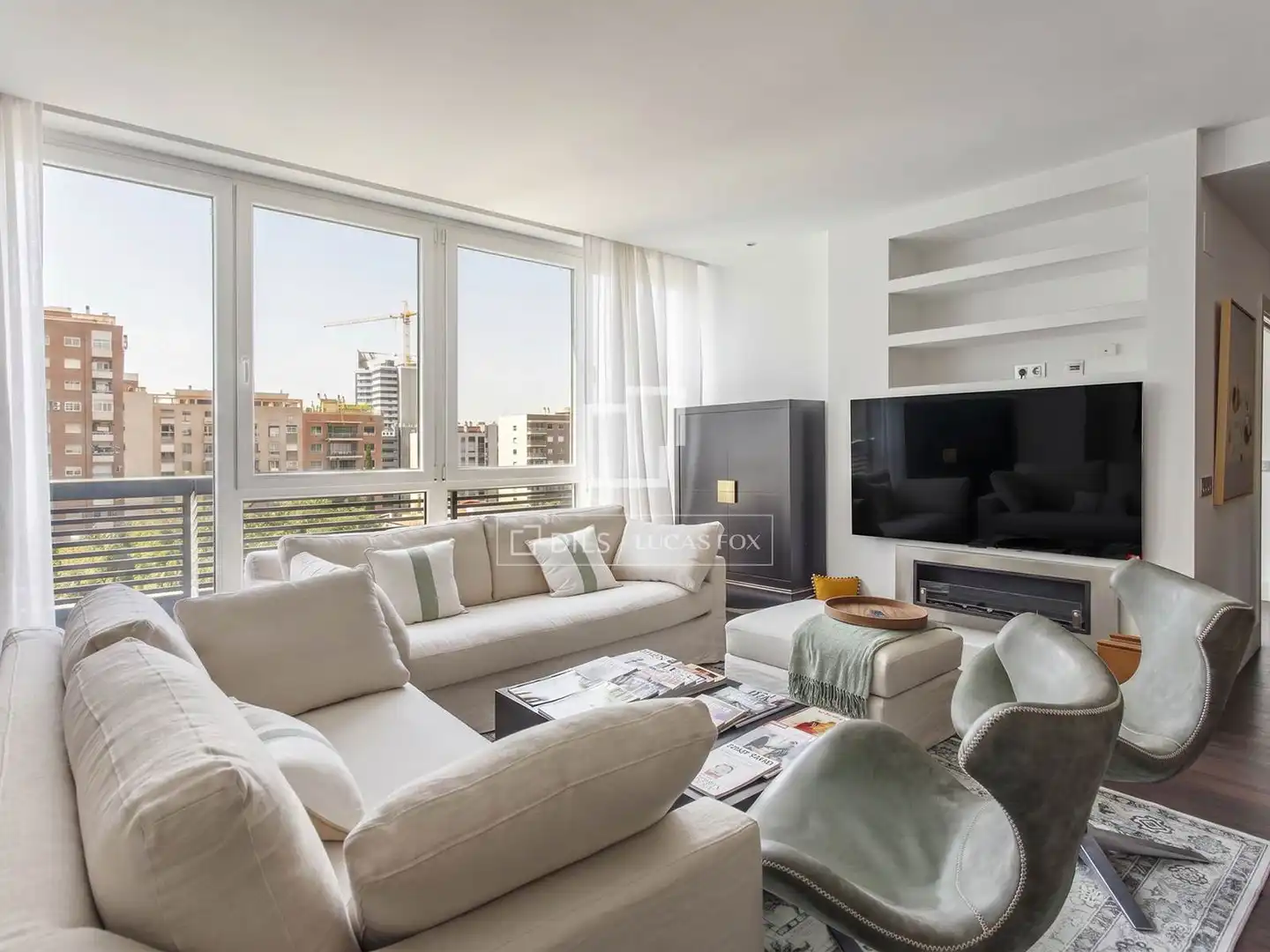 Sala d'estar de Pis de lloguer en Madrid amb Aire condicionat, Calefacció i Parquet