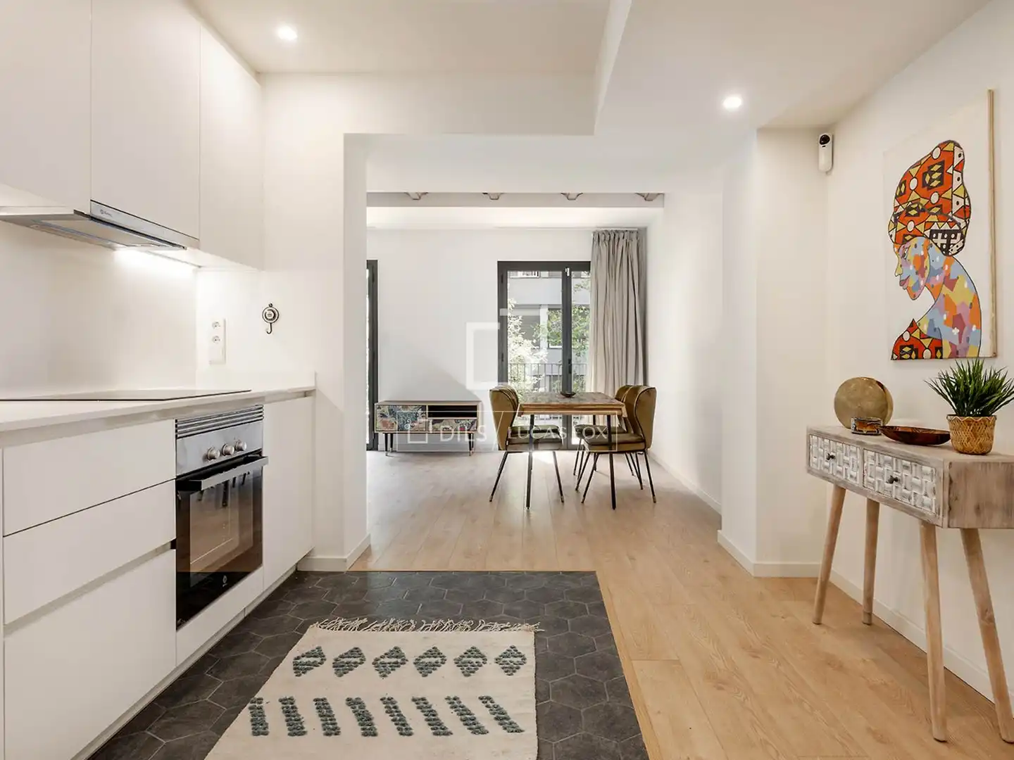 Cocina de Piso de alquiler en Barcelona con Aire acondicionado, Parquet y Terraza