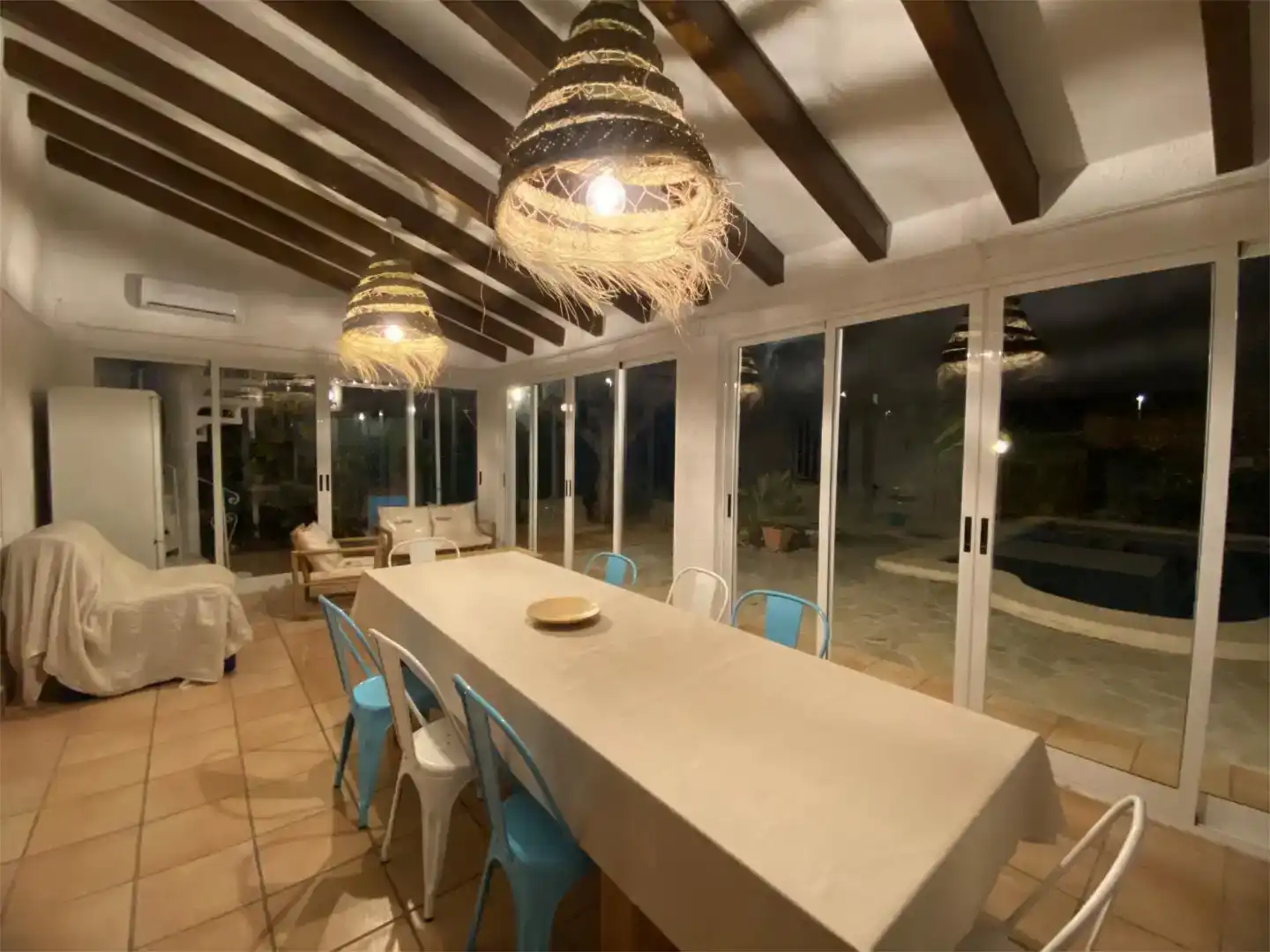 Dining room of Houses for rent in Dénia  with Air Conditioner, Private garden and Storage room