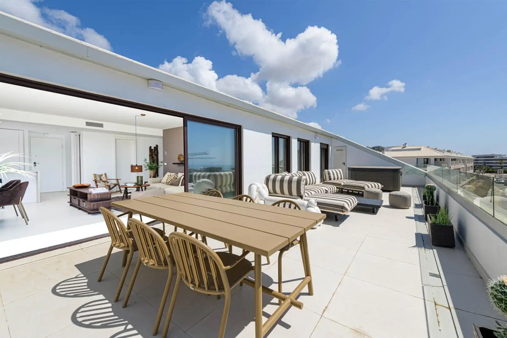 Terrasse von Dachboden zum Verkauf in Fuengirola mit Gemeinschaftspool
