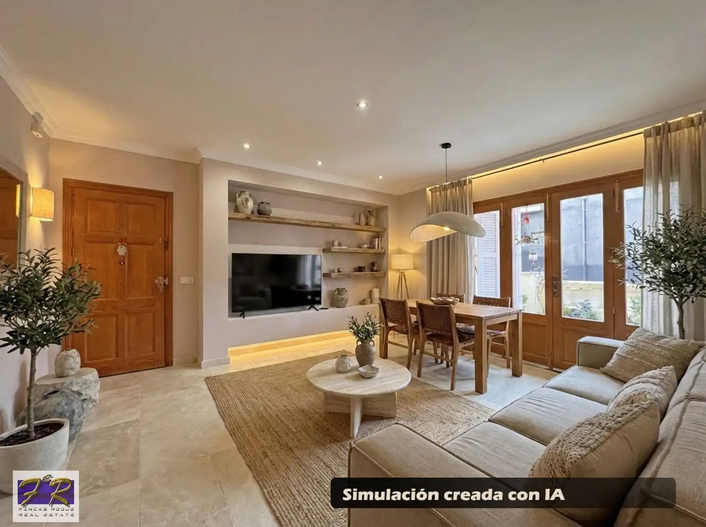 Wohnzimmer von Wohnung zum Verkauf in Santa Margalida mit Klimaanlage, Heizung und Terrasse