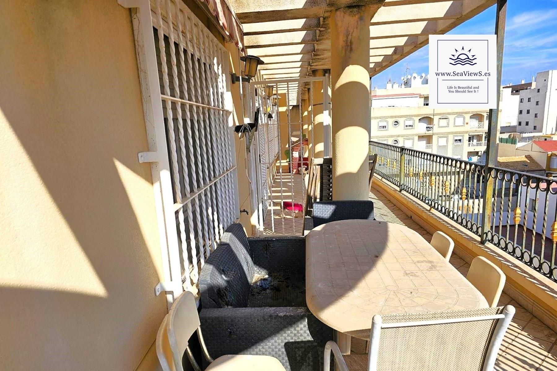 Terrace of Attic for sale in Torrevieja  with Air Conditioner, Terrace and Furnished