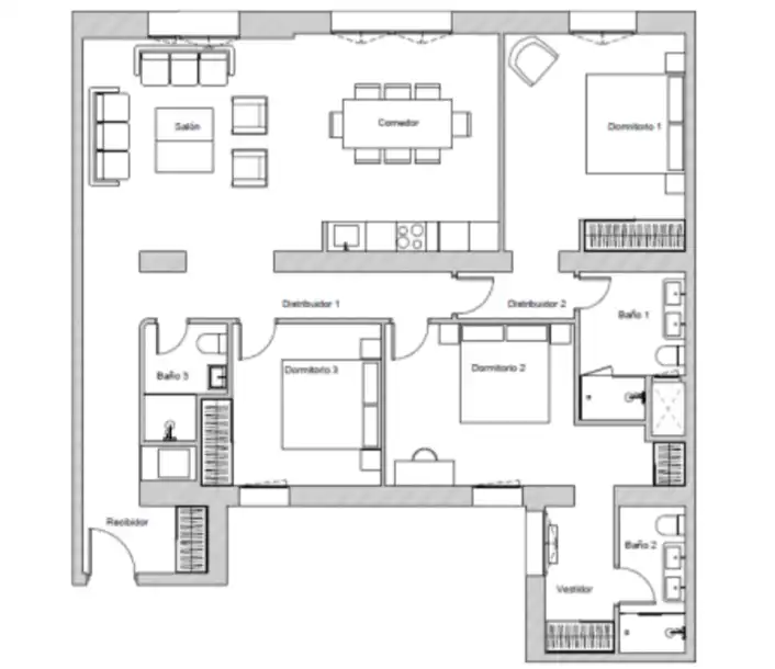 Appartement avec ascenseur à vendre à Calle de Claudio Coello