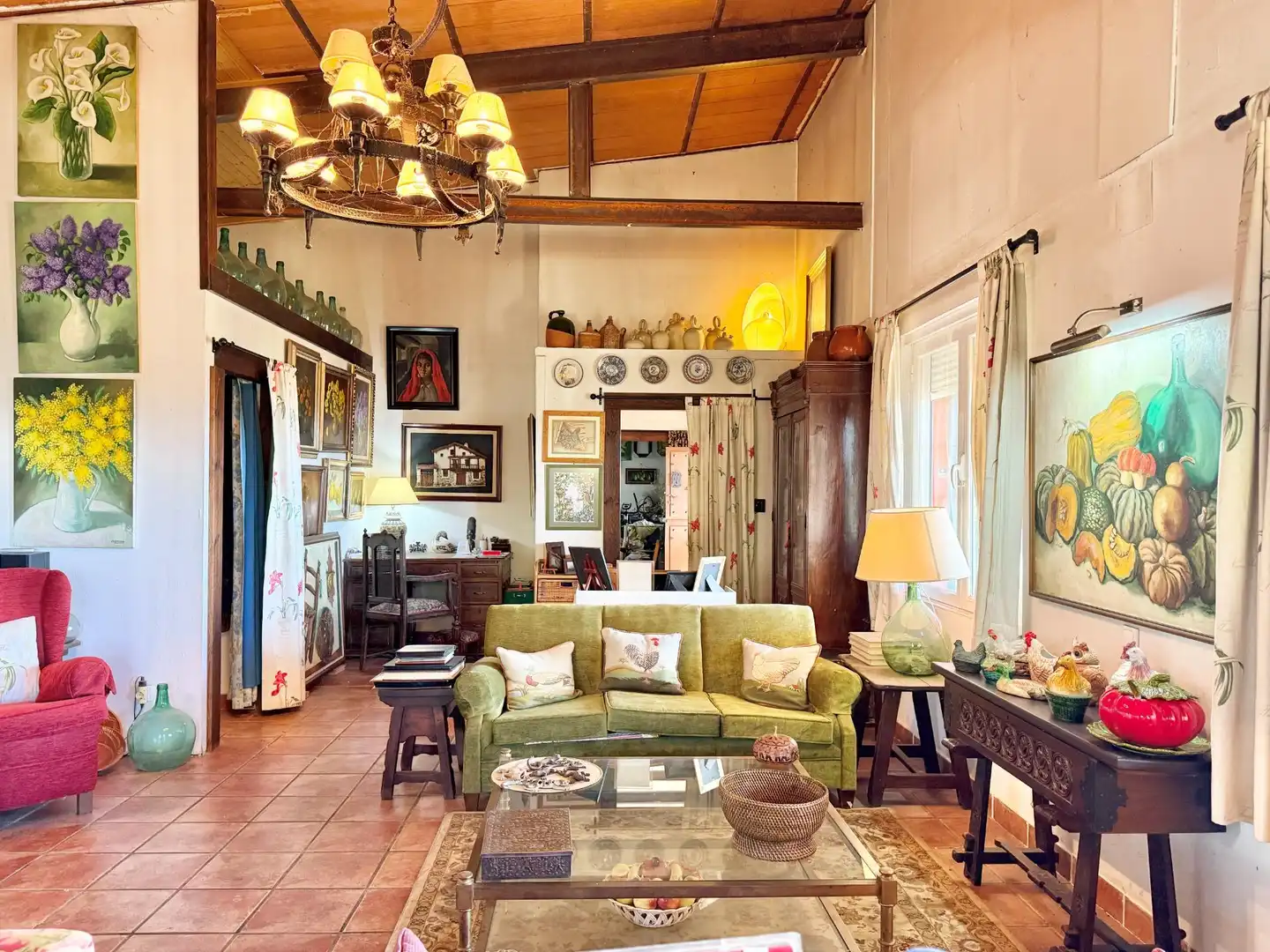 Sala de estar de Finca rústica en venta en Piedralaves con Jardín privado, Terraza y Trastero