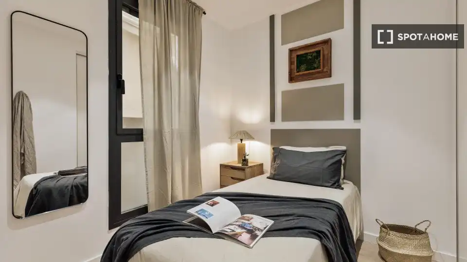 Habitación de Piso de alquiler en Barcelona con Aire acondicionado, Calefacción y Amueblado
