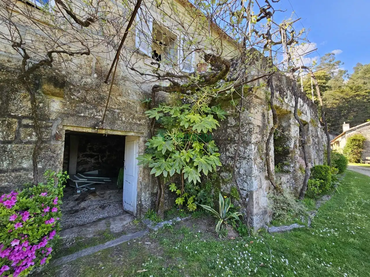 Vista exterior de Finca rústica en venta en A Cañiza   con Calefacción, Jardín privado y Terraza