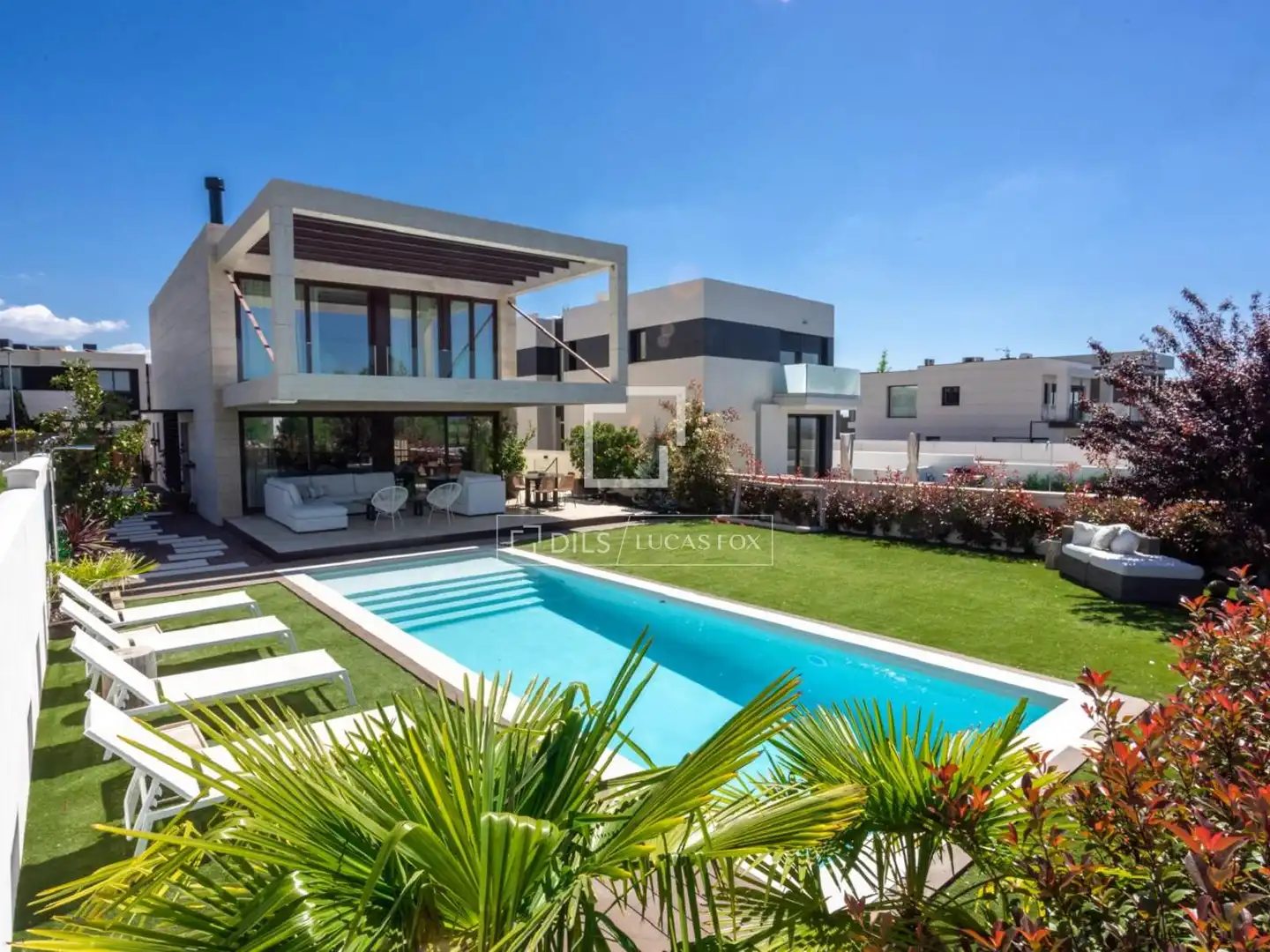 Terrasse von Country house zur Miete in Majadahonda mit Klimaanlage, Heizung und Privatgarten
