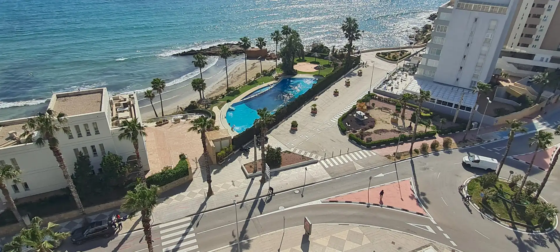 Außenansicht von Wohnungen zum Verkauf in Calpe / Calp mit Klimaanlage, Heizung und Terrasse