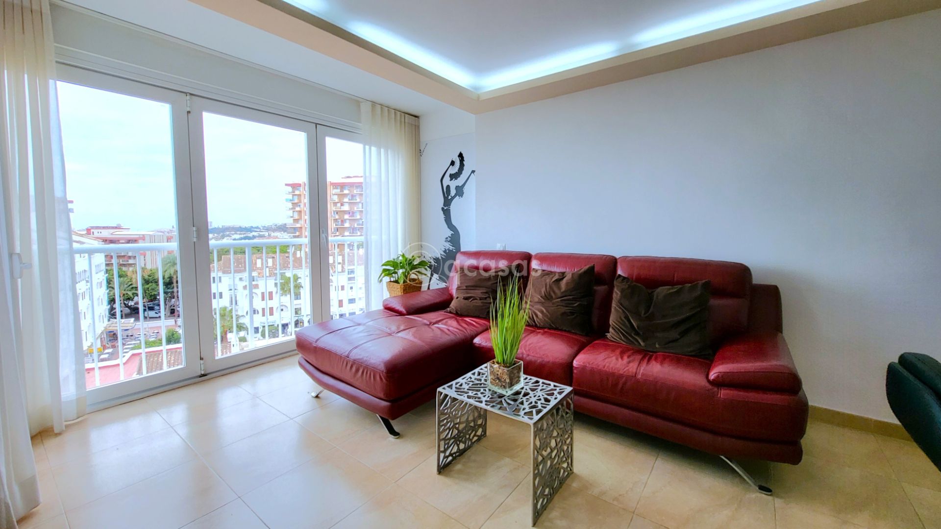 Sala de estar de Apartamento en venta en Benalmádena con Aire acondicionado, Calefacción y Terraza