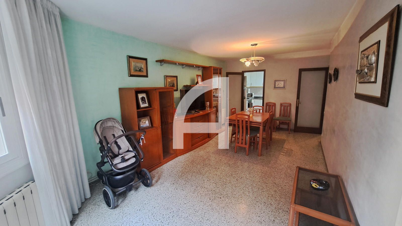 Living room of Flat for sale in Terrassa  with Heating, Terrace and Balcony