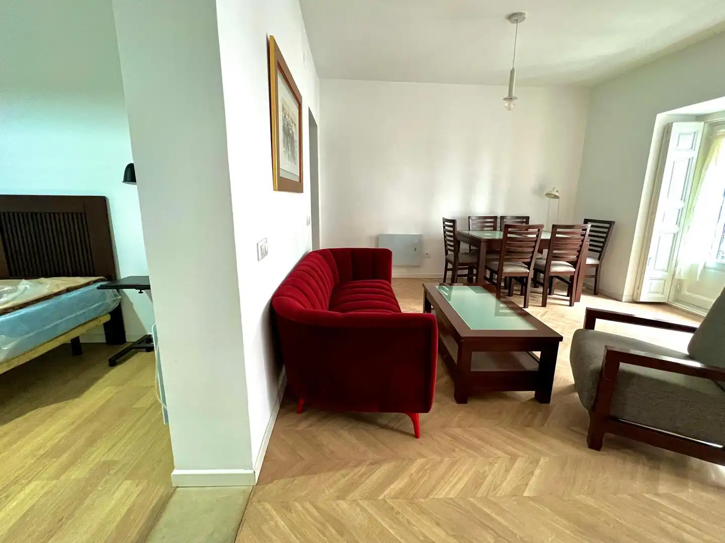 Sala d'estar de Pis de lloguer en Madrid amb Calefacció, Moblat i Forn