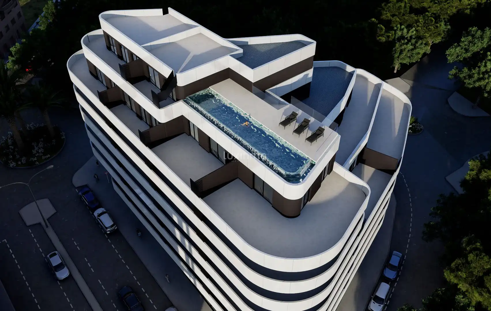 Schwimmbecken von Wohnung zum Verkauf in Calpe / Calp mit Klimaanlage, Terrasse und Gemeinschaftspool
