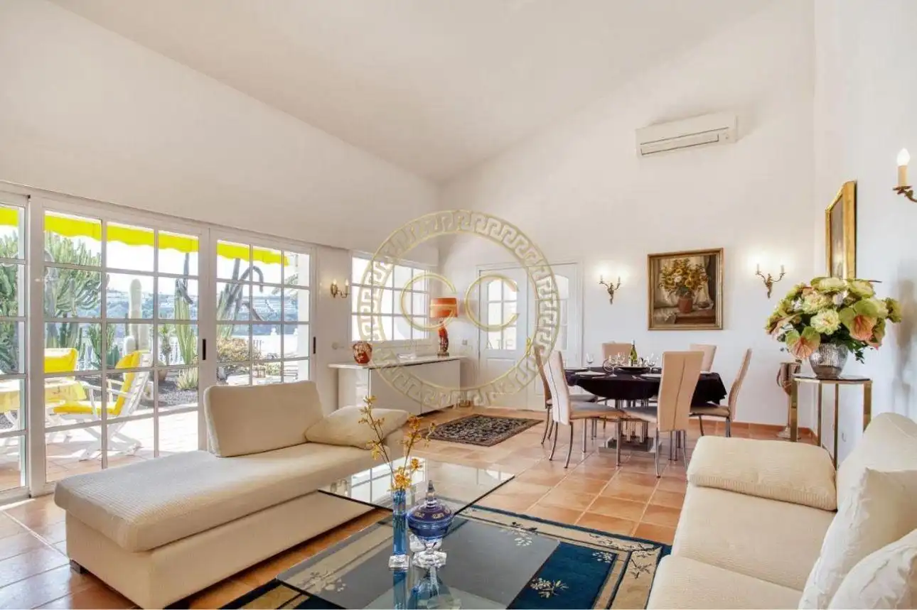 Sala de estar de Casa o chalet de alquiler en Mogán con Aire acondicionado, Jardín privado y Terraza