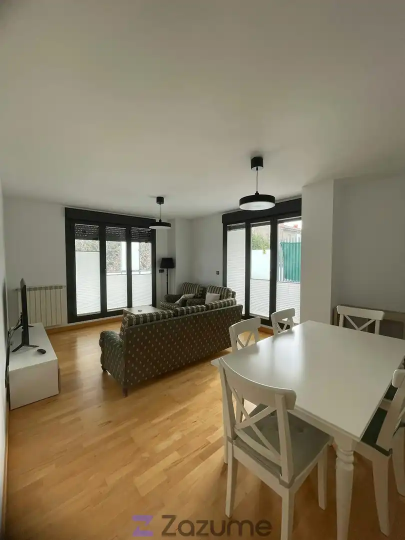 Sala de estar de Piso de alquiler en  Zaragoza Capital con Aire acondicionado, Calefacción y Jardín privado
