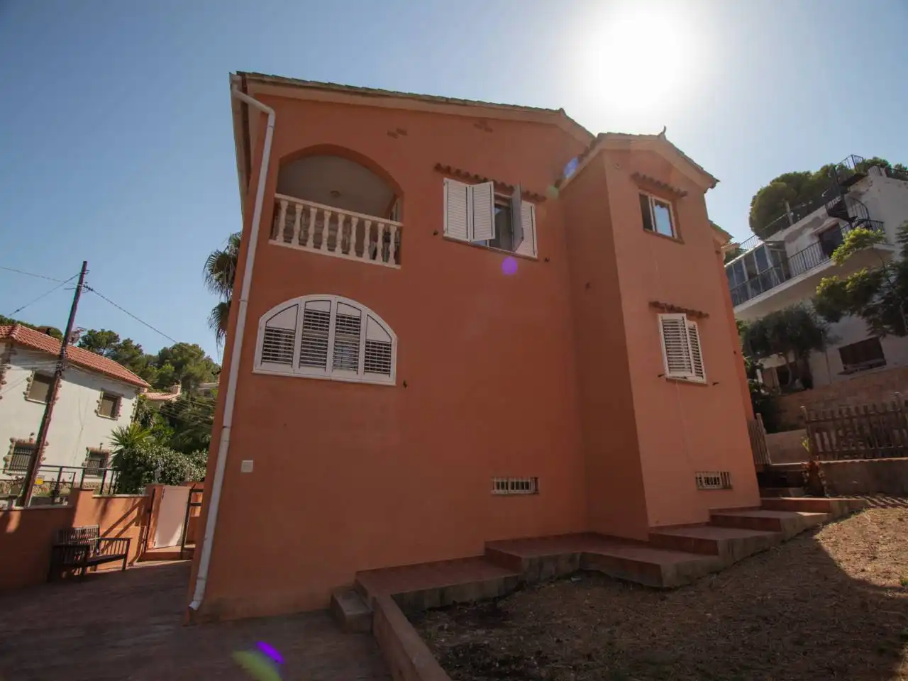 Vista exterior de Casa o xalet en venda en Oropesa del Mar / Orpesa amb Jardí privat, Terrassa i Piscina