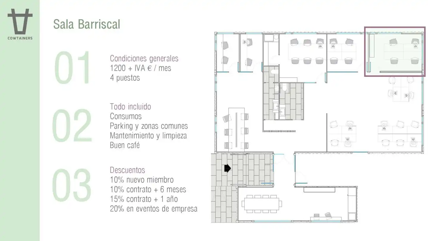 Office for rent in Ribera de Arriba  with Air Conditioner and Furnished