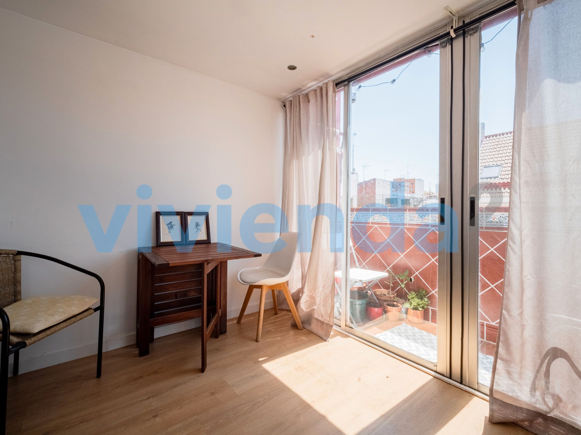 Balcony of Attic for sale in  Madrid Capital  with Air Conditioner, Heating and Terrace