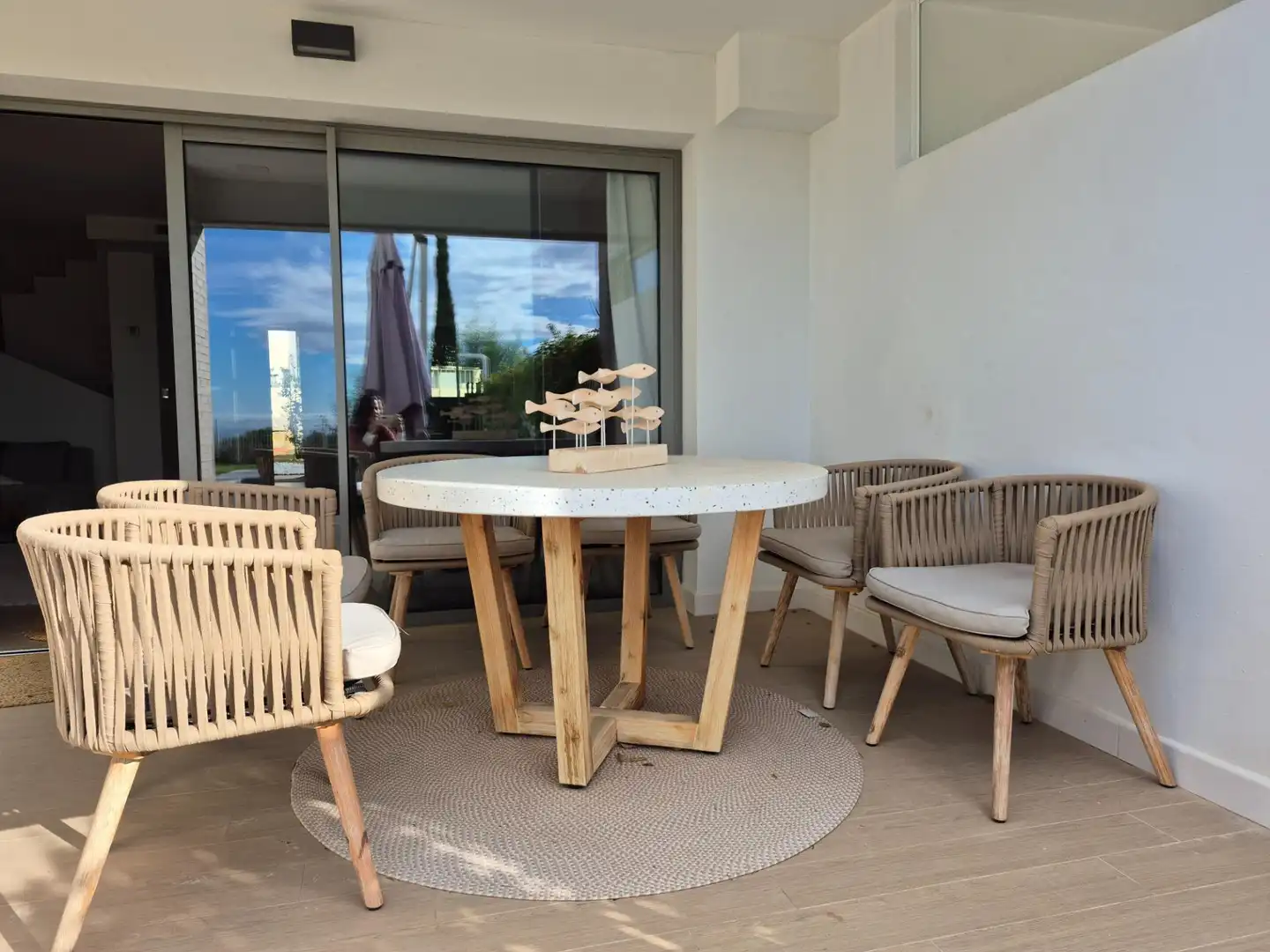 Terrasse von Wohnung zur Miete in Mijas mit Klimaanlage, Privatgarten und Terrasse