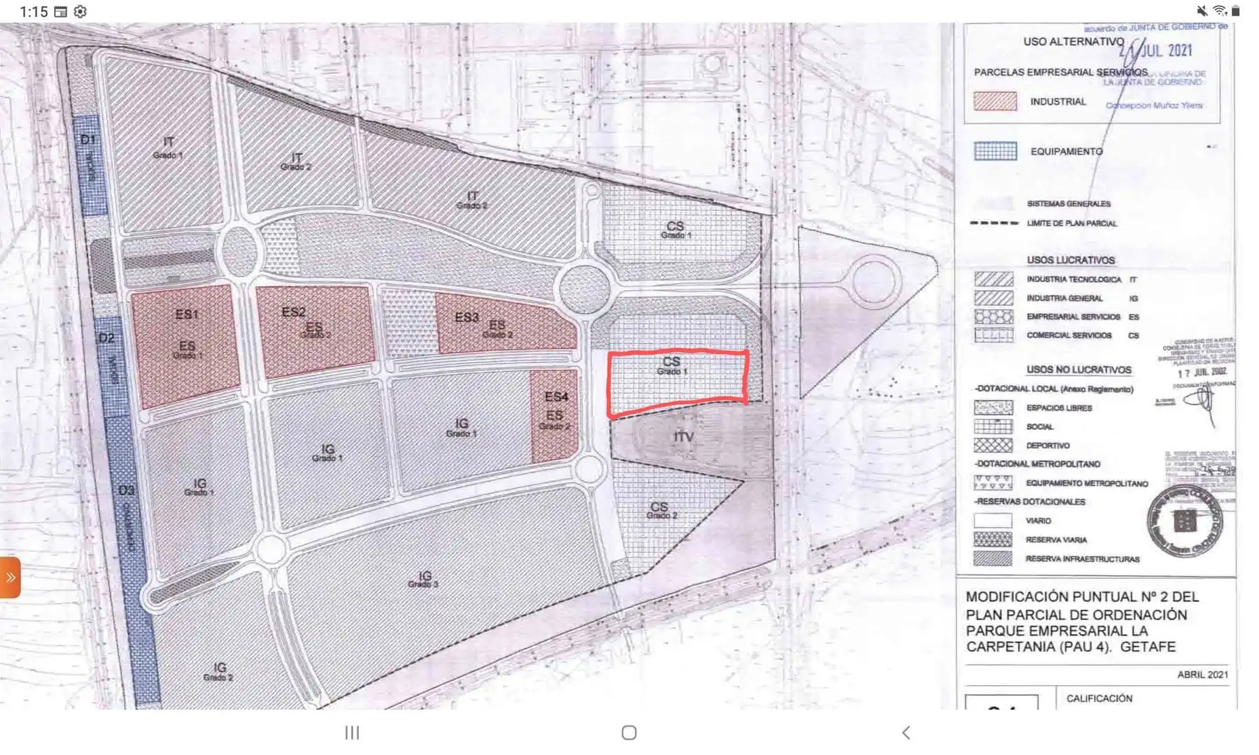 Terreno industrial en venta en Getafe