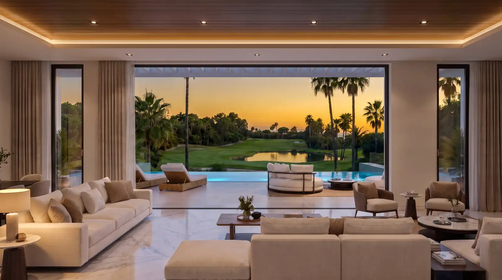 Living room of Houses for sale in Estepona  with Air Conditioner, Heating and Terrace