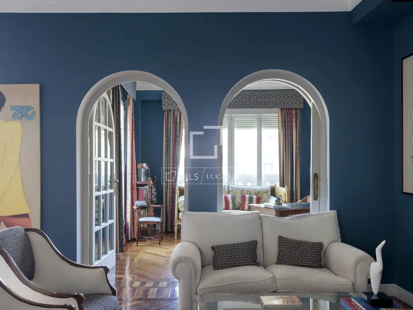 Living room of Attic for rent in Madrid  with Air Conditioner, Heating and Parquet flooring