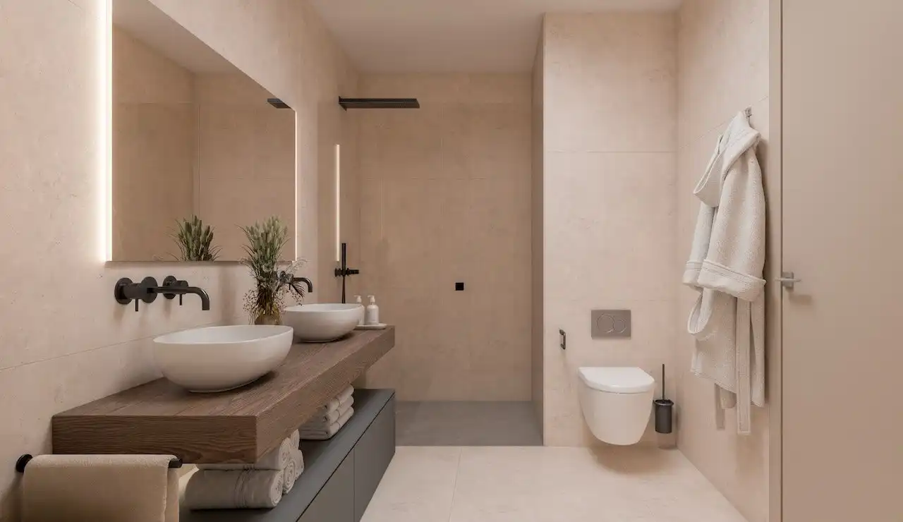 Bathroom of Apartments for sale in Ojén  with Air Conditioner, Heating and Terrace