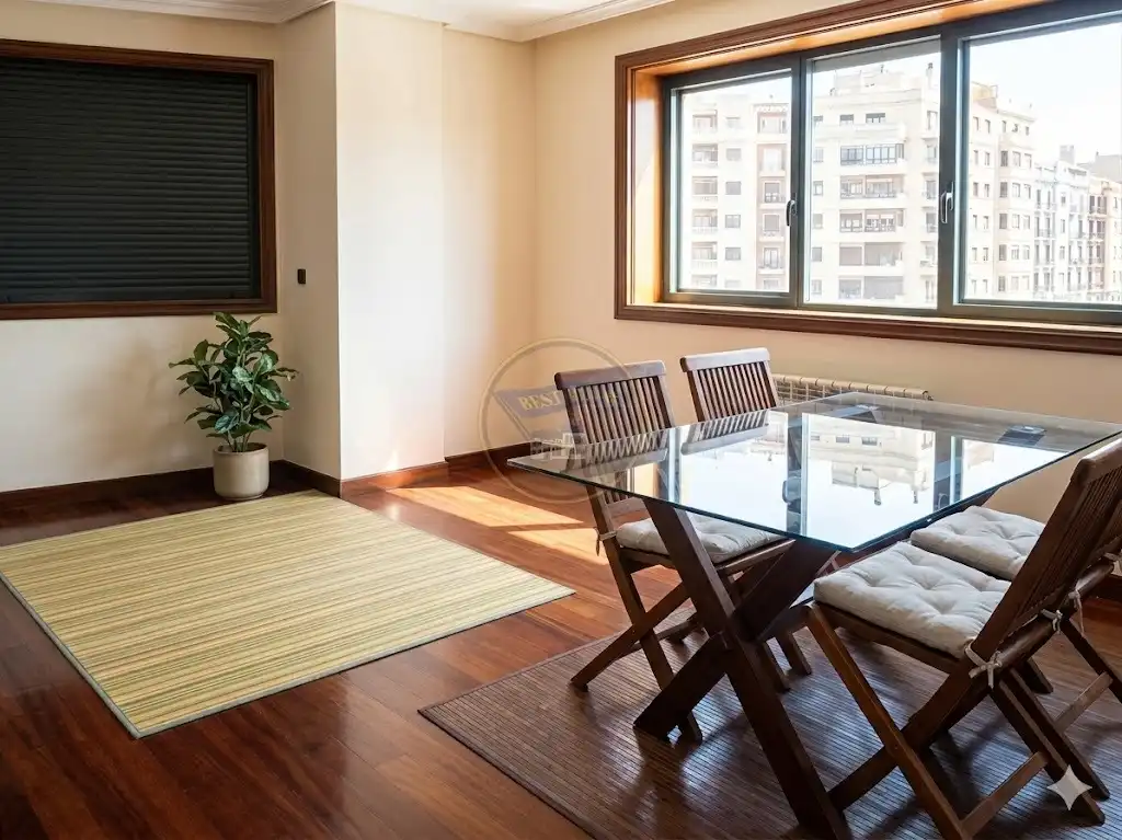 Dining room of Apartments for rent in Vigo   with Heating, Parquet flooring and Furnished
