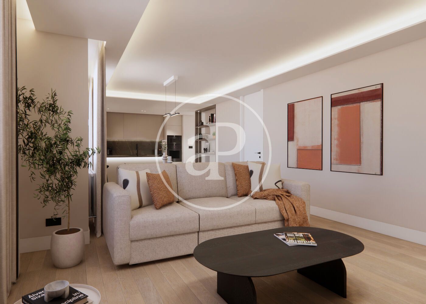 Living room of Flat for sale in  Madrid Capital  with Air Conditioner, Heating and Terrace