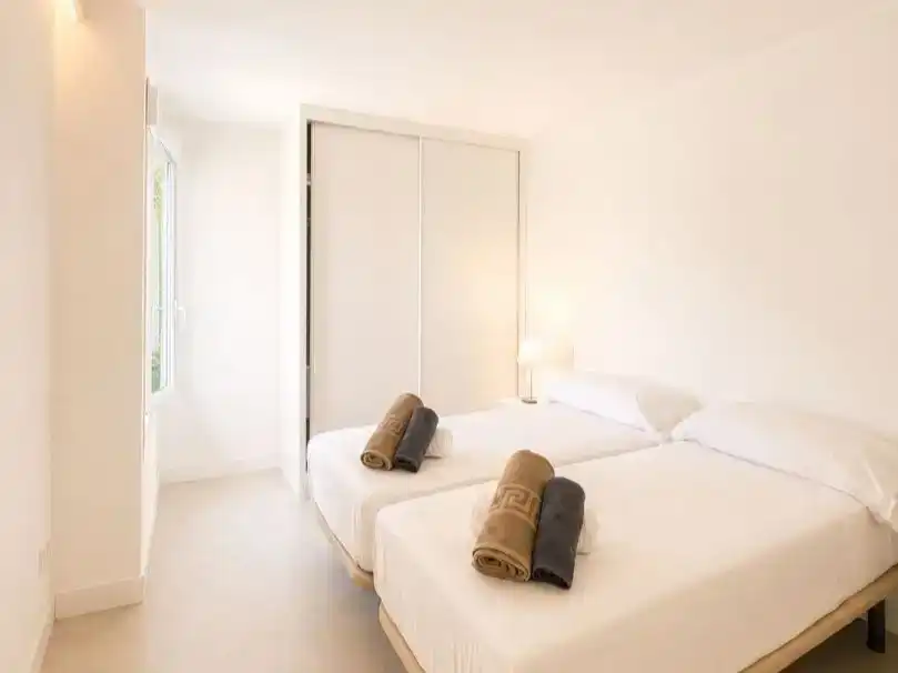 Bedroom of Flat for rent in Pollença  with Air Conditioner, Private garden and Furnished