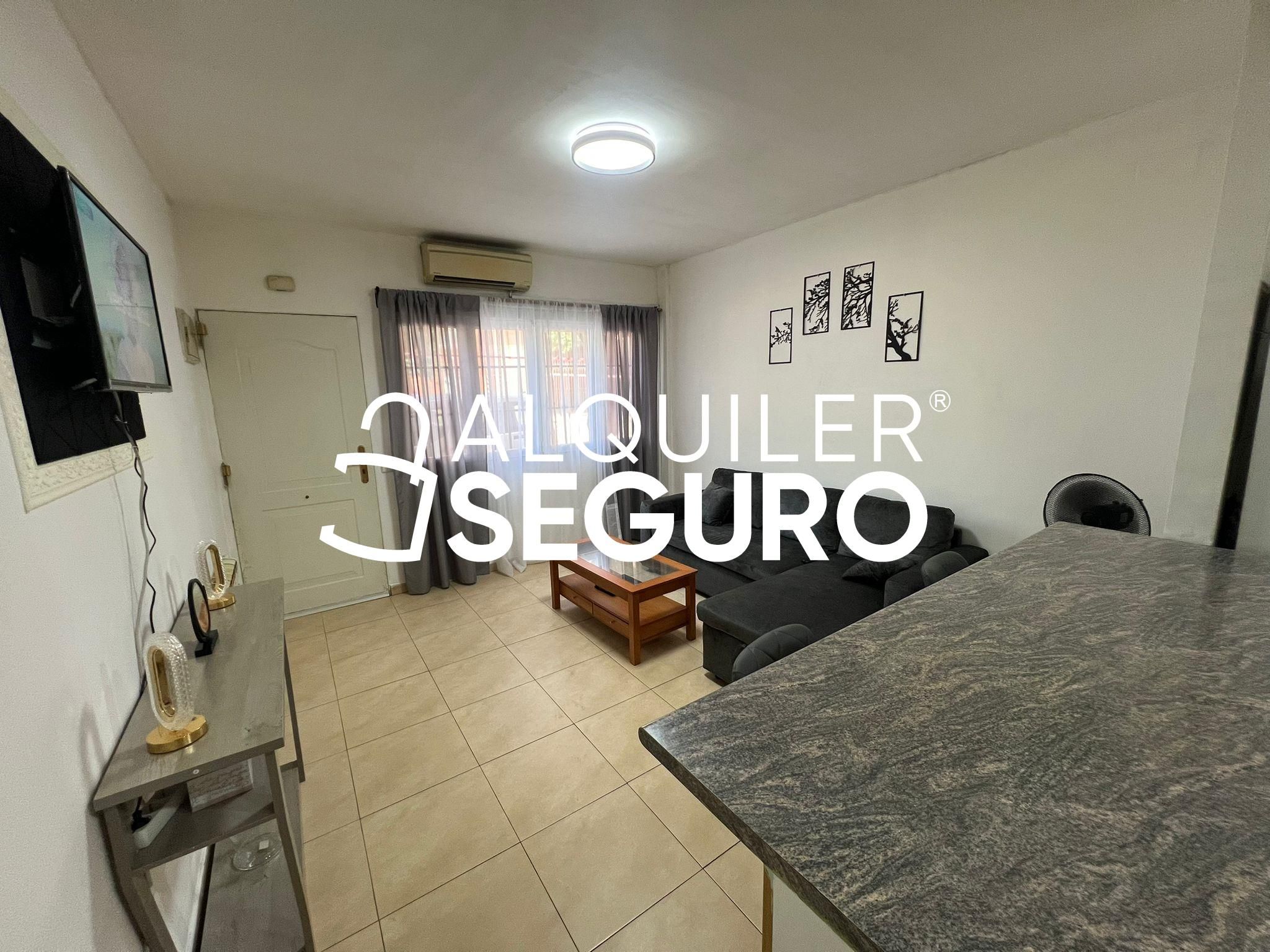 Sala d'estar de Pis de lloguer en  Madrid Capital amb Aire condicionat, Calefacció i Moblat