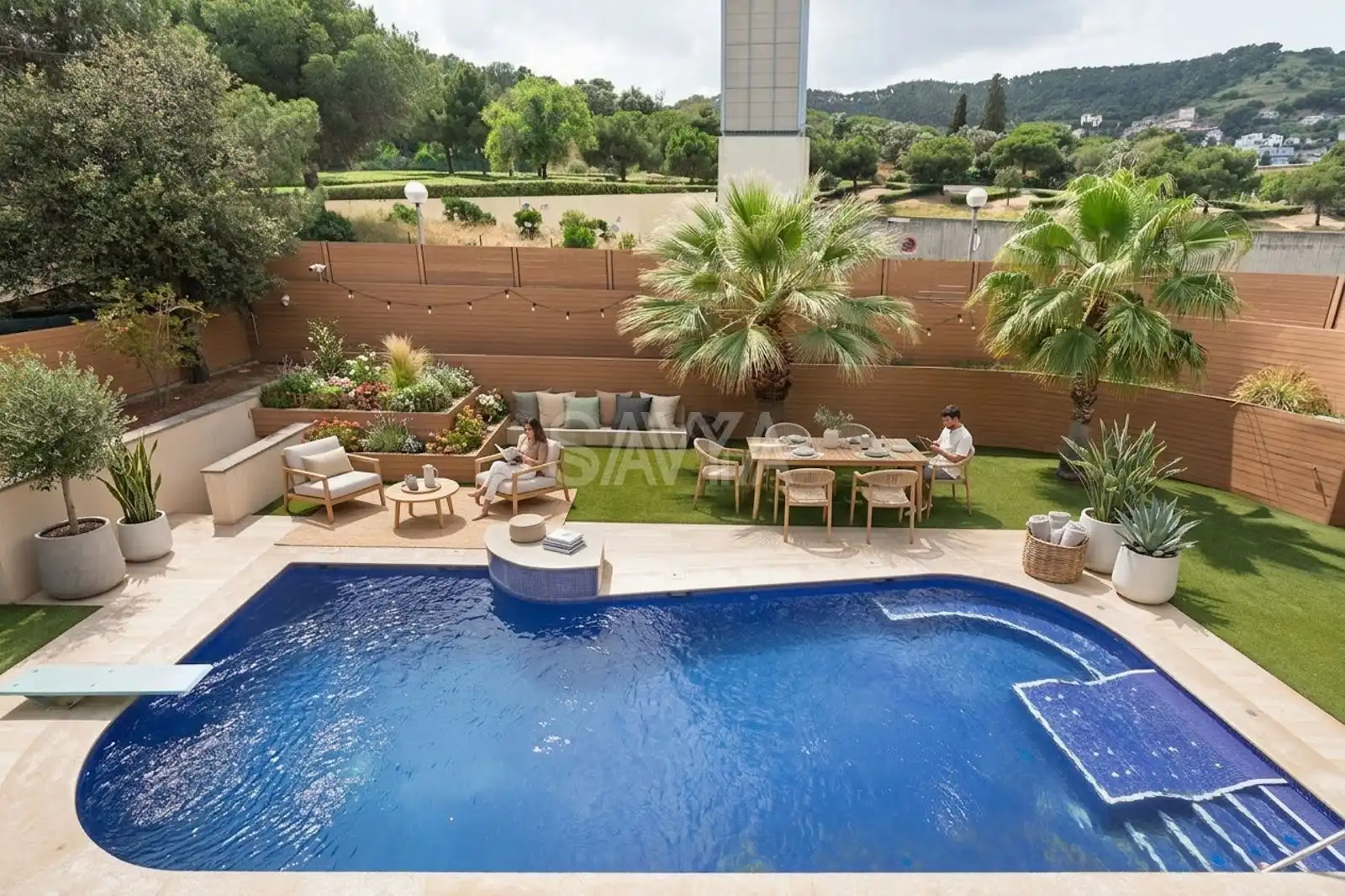 Piscina de Casa o chalet en venta en Barcelona con Aire acondicionado, Calefacción y Jardín privado