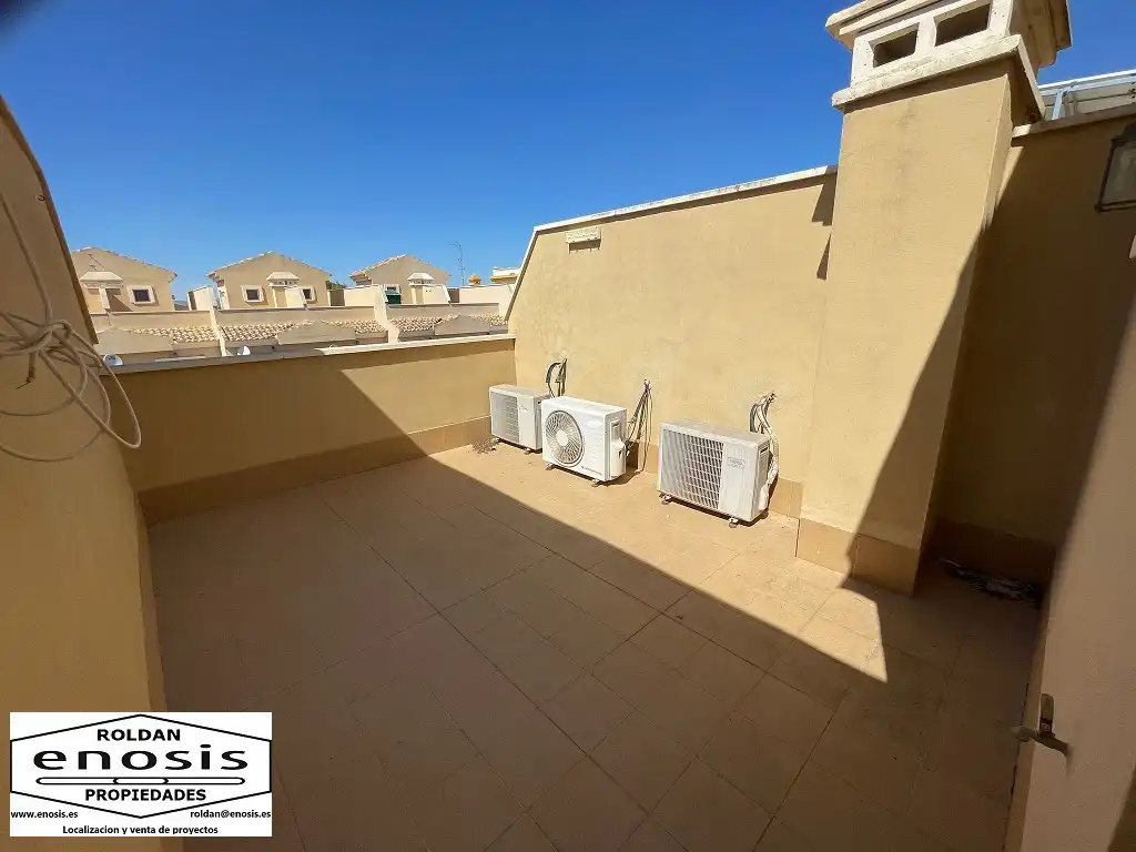 Terrace of Detached homes for sale in Torre-Pacheco  with Air Conditioner, Swimming Pool and Furnished