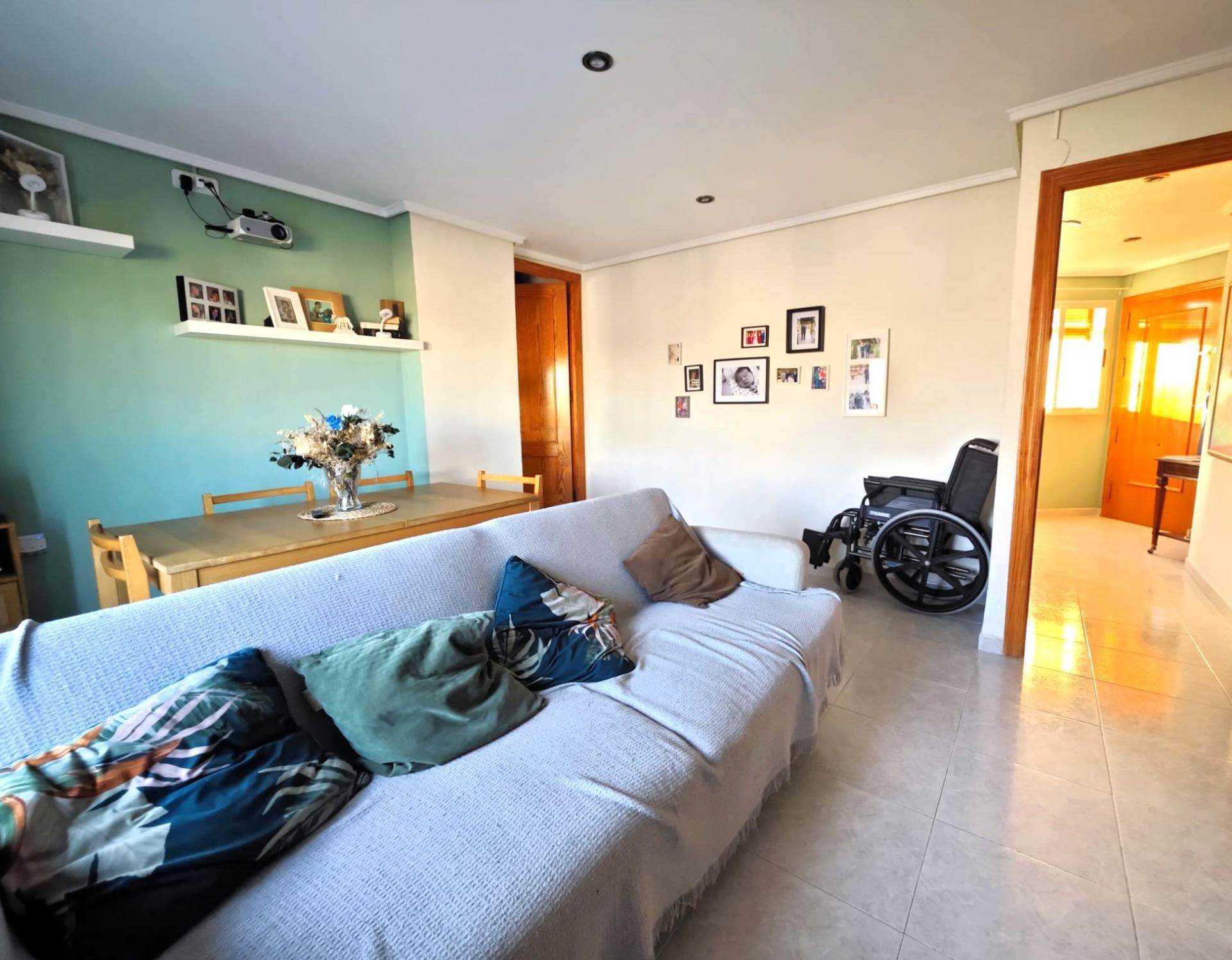Sala d'estar de Pis en venda en Elche / Elx amb Aire condicionat, Calefacció i Terrassa