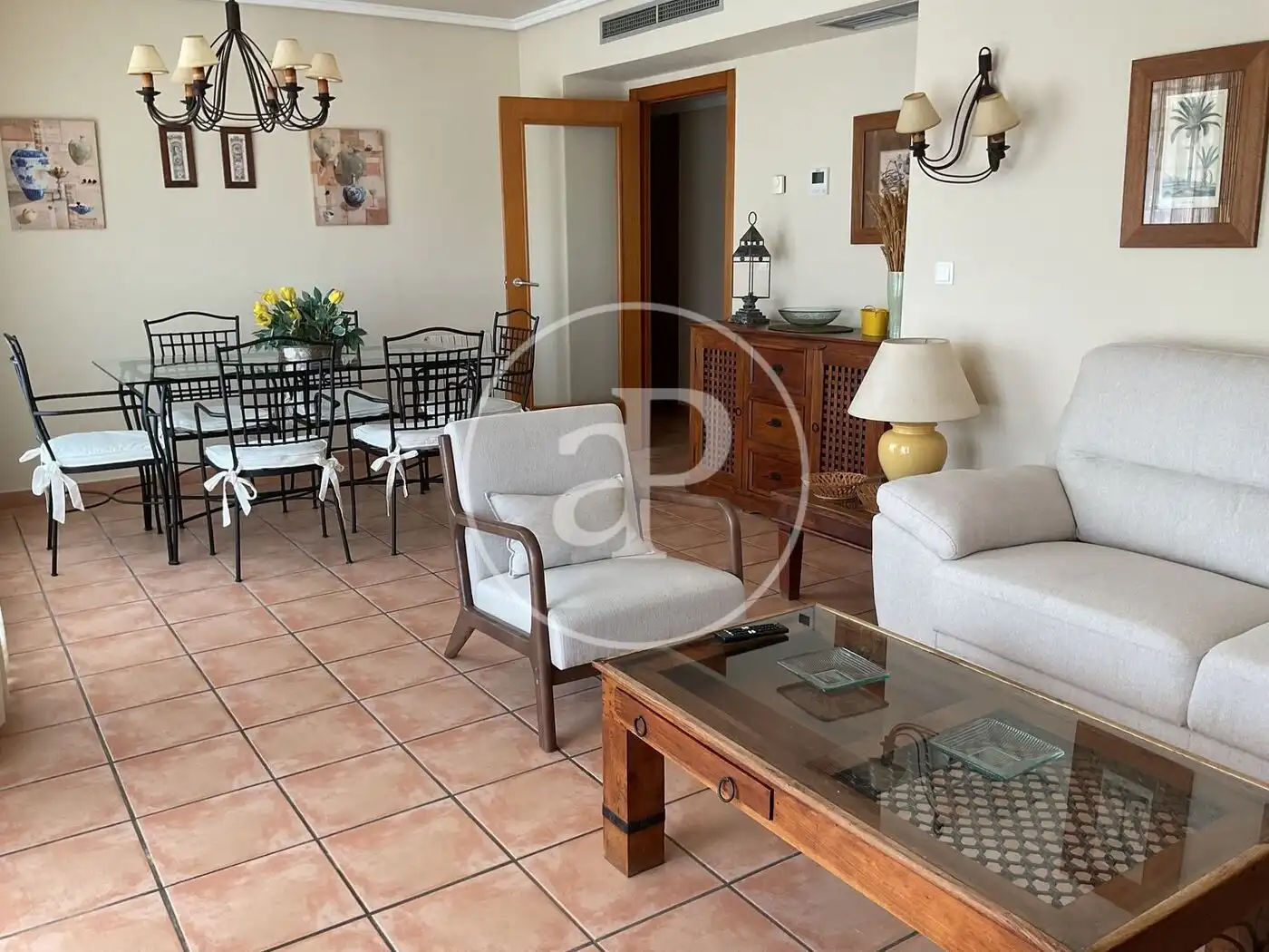 Wohnzimmer von Wohnung zur Miete in Jávea / Xàbia mit Klimaanlage, Heizung und Privatgarten