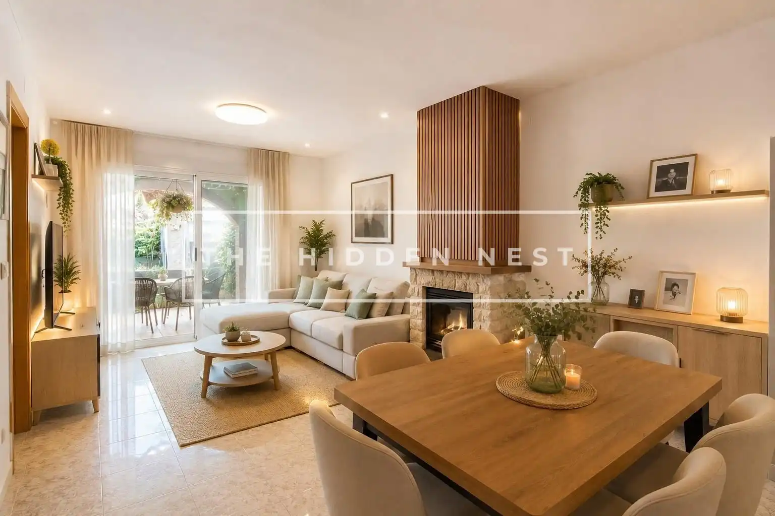 Sala de estar de Casa adosada en venta en Collbató con Calefacción