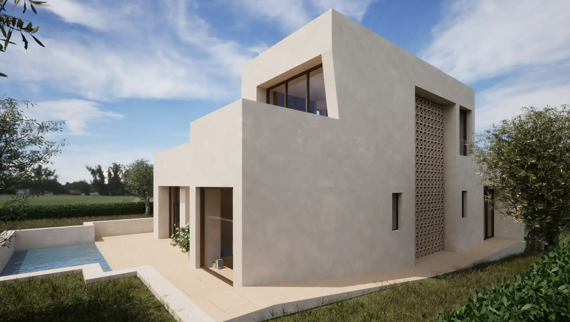 Exterior view of Country homes for sale in Benalup-Casas Viejas  with Terrace and Swimming Pool