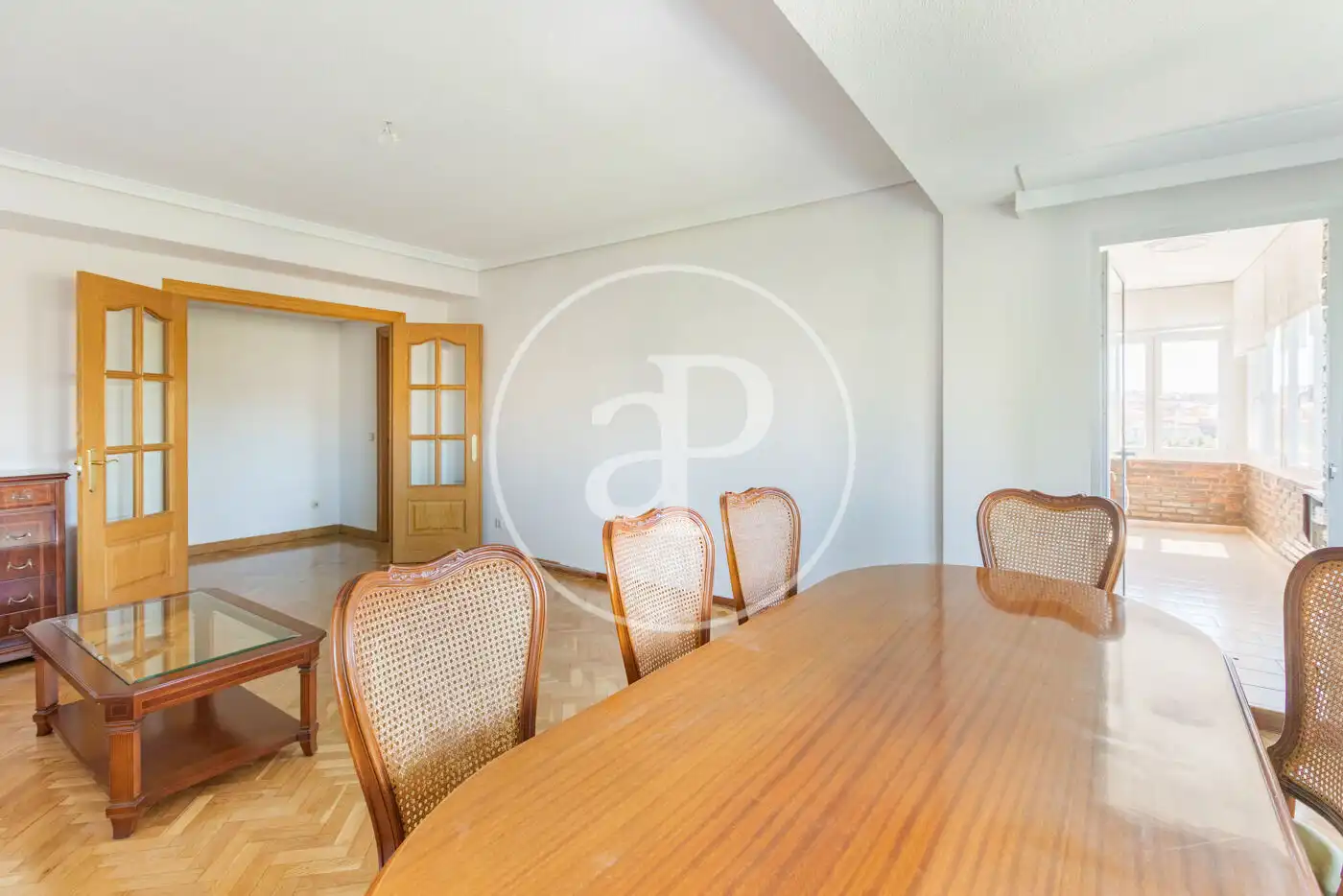 Dining room of Flat for rent in Madrid  with Air Conditioner, Heating and Private garden