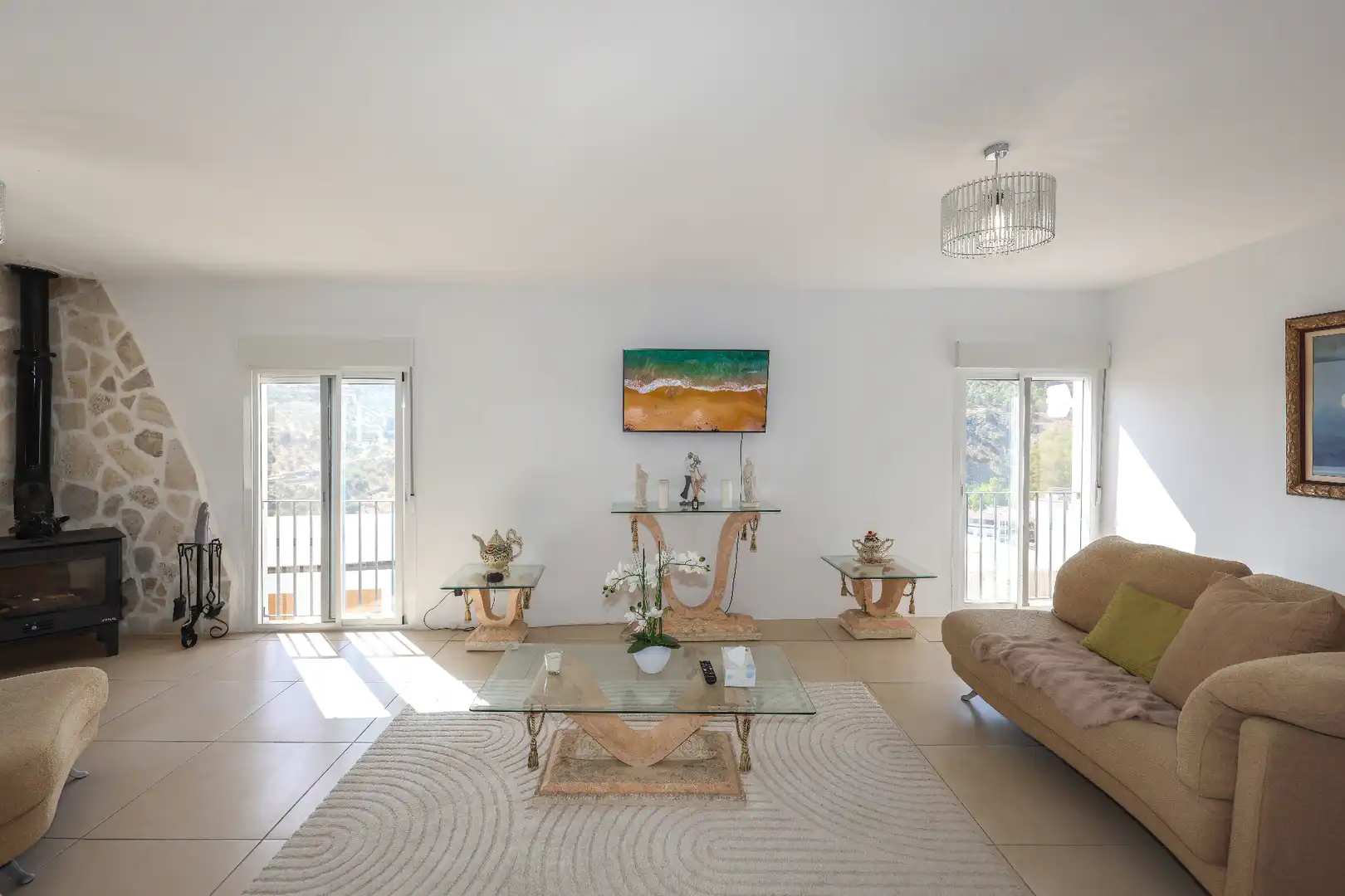 Sala de estar de Casa adosada en venta en Tolox con Terraza y Amueblado