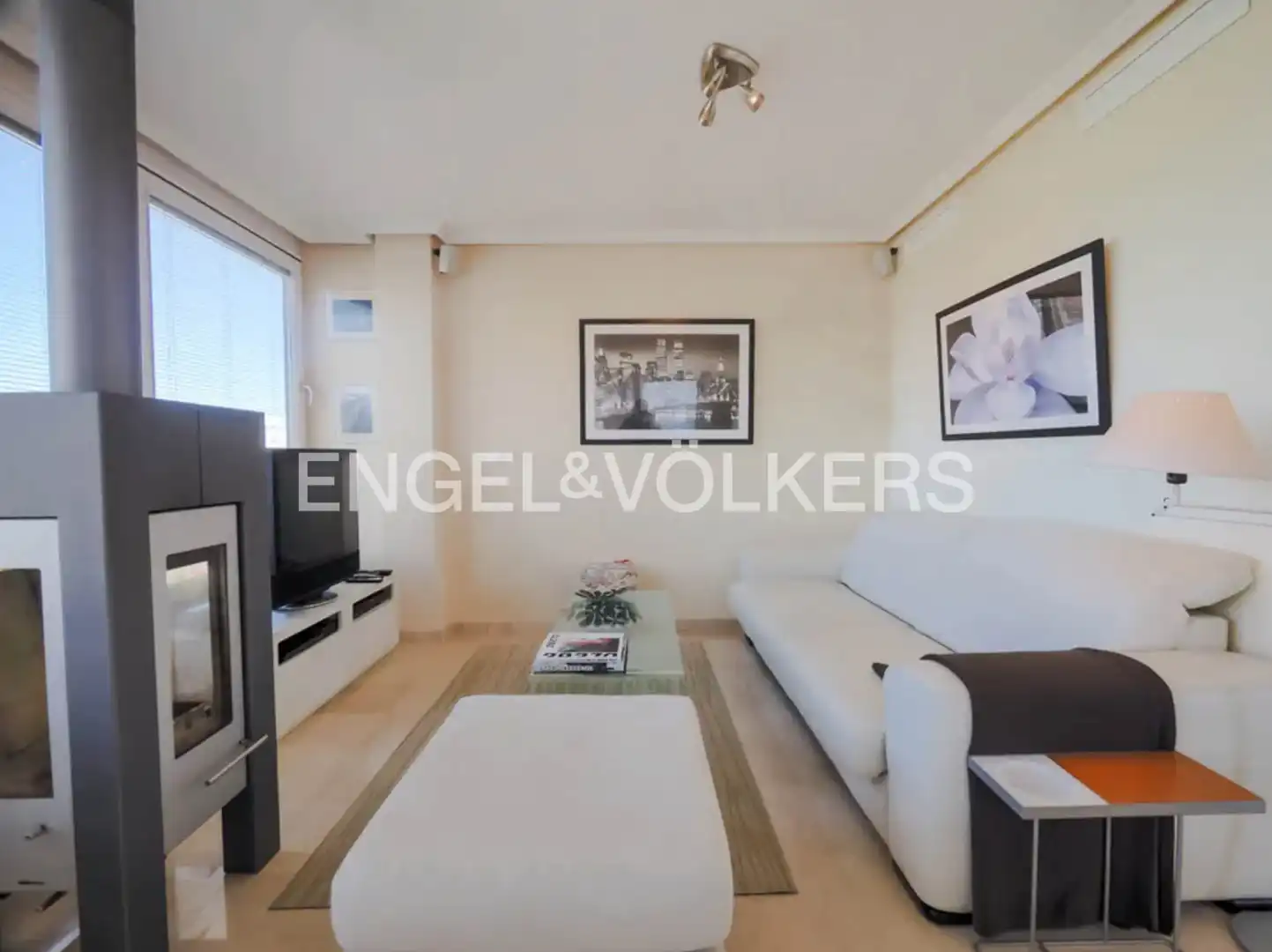 Wohnzimmer von Dachboden zum Verkauf in Alicante / Alacant mit Klimaanlage, Heizung und Terrasse