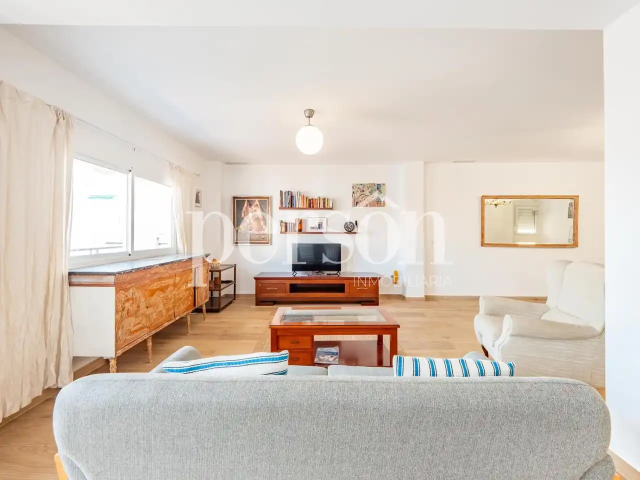 Wohnzimmer von Wohnung zur Miete in Valencia mit Klimaanlage, Terrasse und Möbliert
