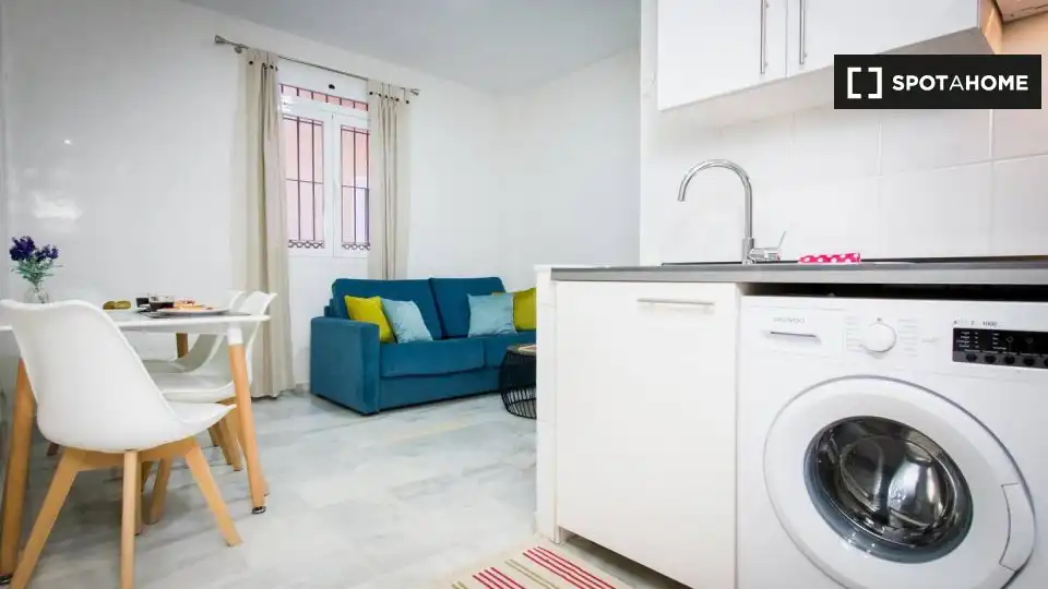 Sala d'estar de Apartament per a compartir en Málaga amb Aire condicionat, Calefacció i Terrassa