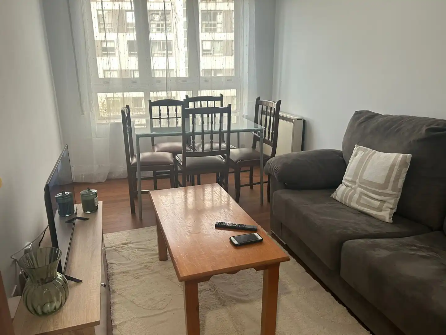 Living room of Flat for rent in Santiago de Compostela   with Furnished