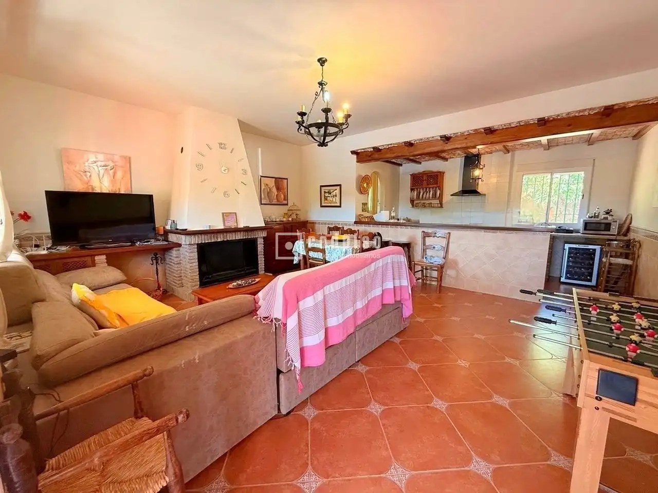 Wohnzimmer von Haus oder Chalet zur Miete in Almogía mit Heizung, Privatgarten und Terrasse